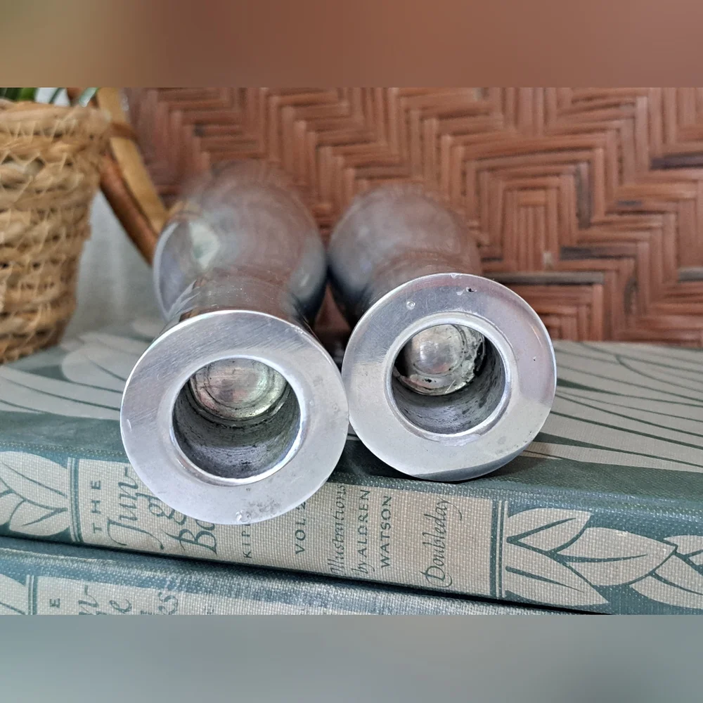 Ikea Erika Pakham Heavy Metal Candlestick Holders Set of 2